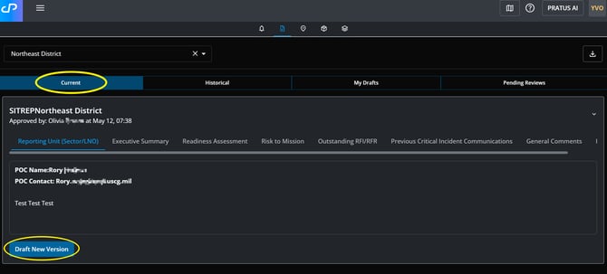 Draft New Version SITREP
