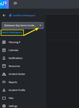 Selecting Incident Workspaces