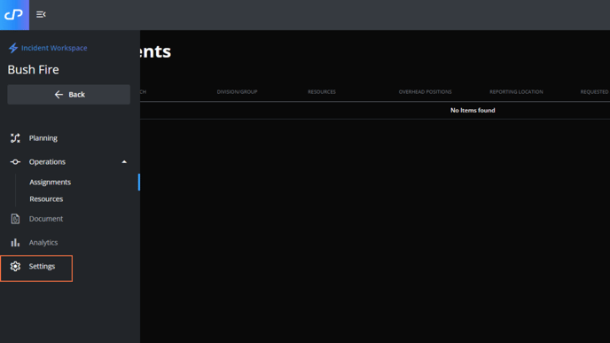 Incident Settings