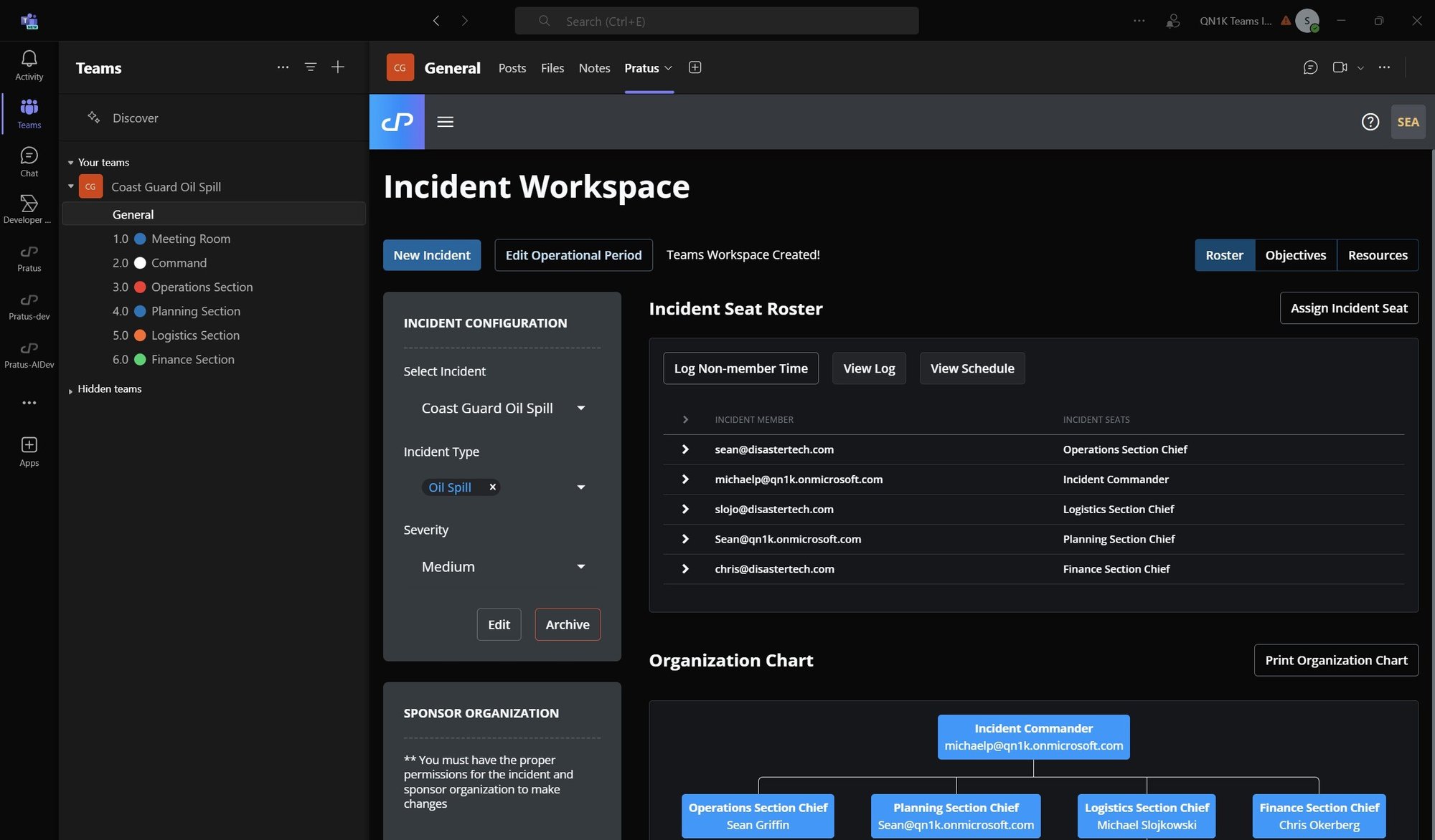 IncidentWorkspaceinTeams